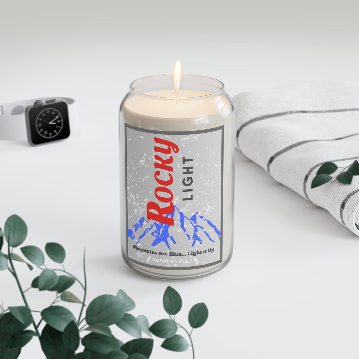 Rocky Light Beer Candle