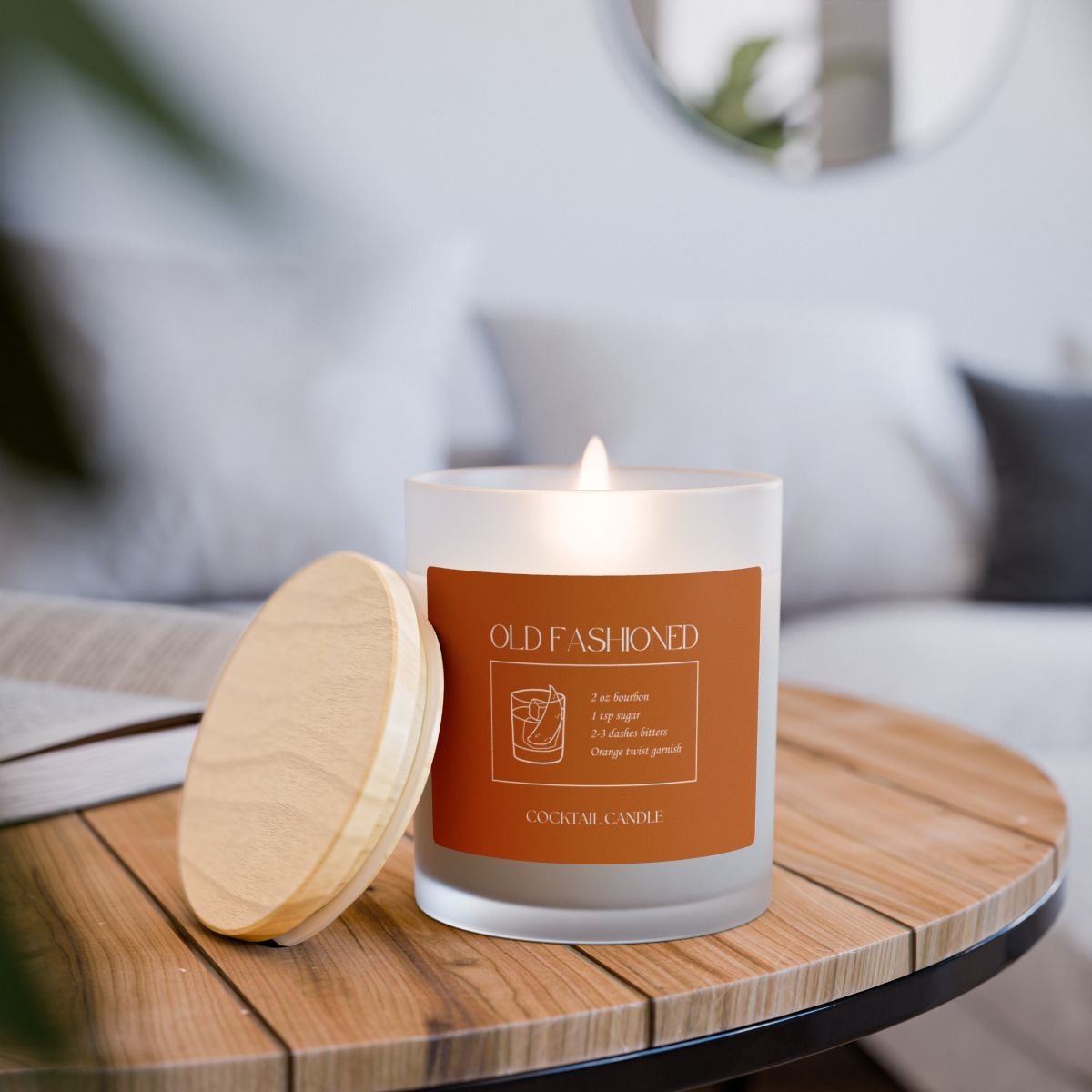 Old Fashioned Cocktail Candle
