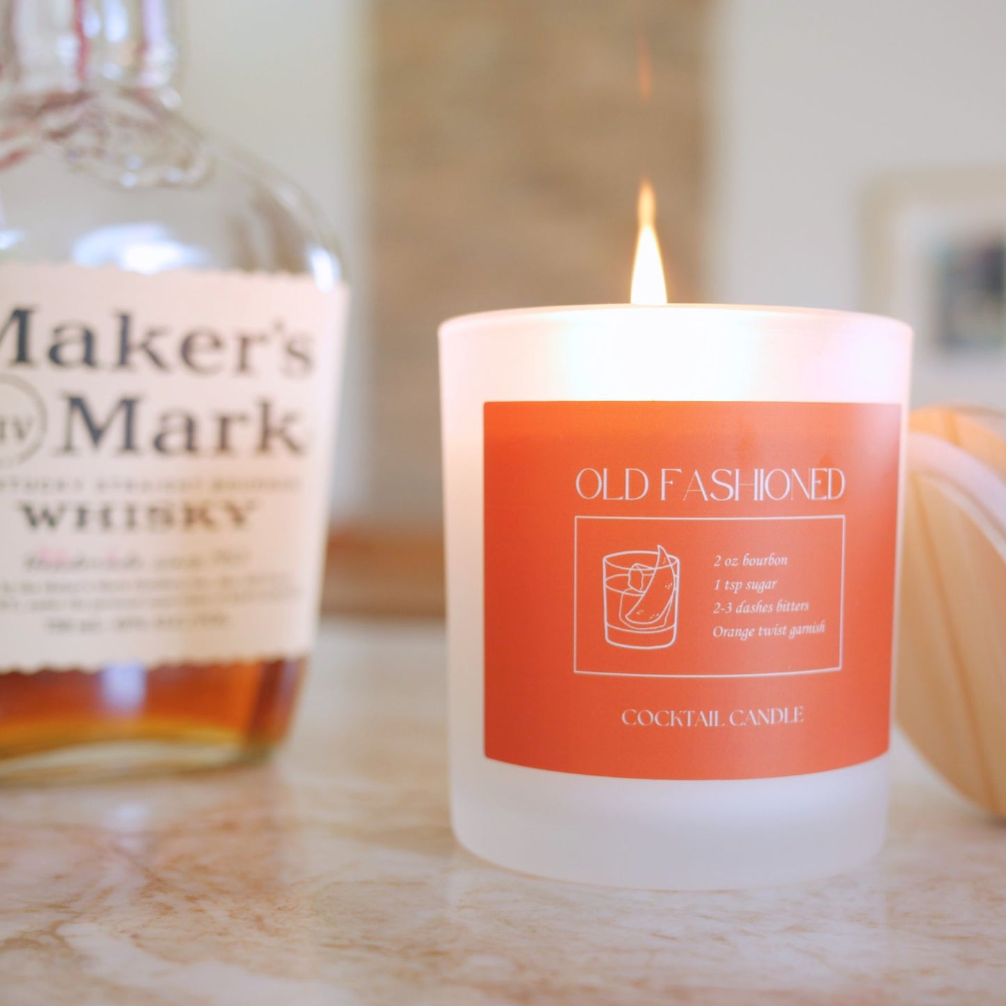 Old Fashioned Cocktail Candle
