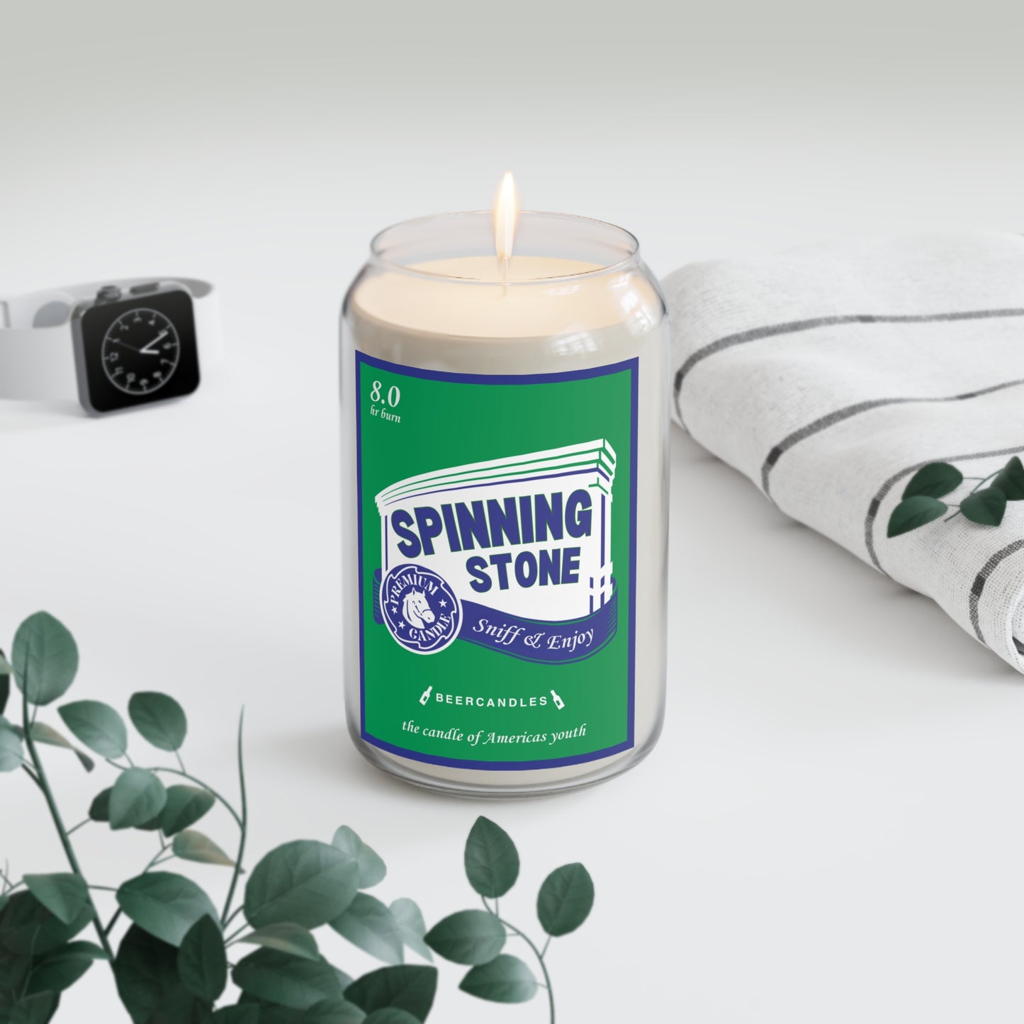 Spinning Stone Beer Candle