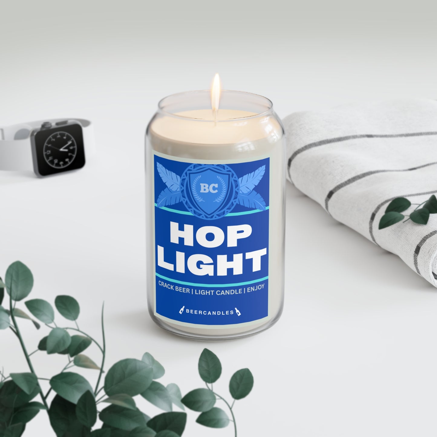 Hop Light Beer Candle