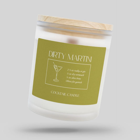 Dirty Martini Cocktail Candle